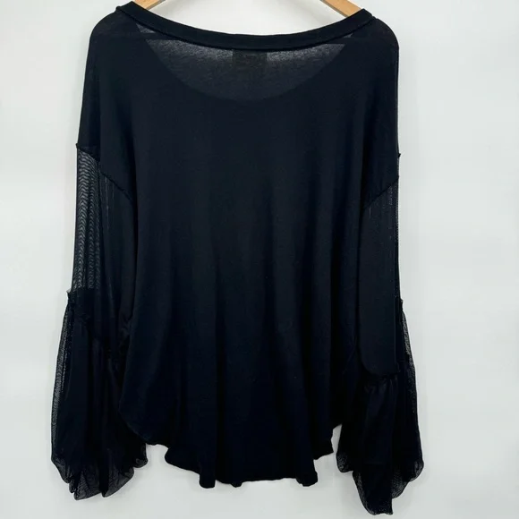 Free People Still Got It Top Small Mesh Bell Sleeves Witchy Whimsigoth Fairycore - Picture 3 of 10